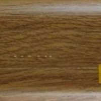 Пластиковый плинтус IDEAL с кабель-каналом Дуб коньячный
